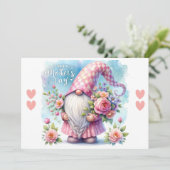 Moederdag Kabouter Liefde Feestdagenkaart (Staand voorkant)