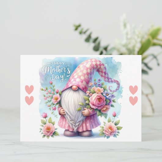 Moederdag Kabouter Liefde Feestdagenkaart (Staand voorkant)