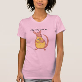 Moederdag Kangoeroe en Baby T-shirt