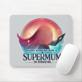 Moederdag kantoor gift Supermum AI kunst Muismat (Met muis)