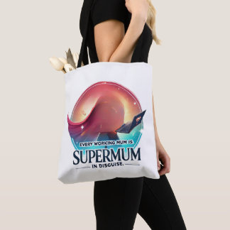 Moederdag kantoorcadeau Supermum AI-kunst  Tote Bag