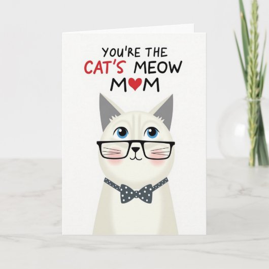 Moederdag kat art kaart (Voorkant)