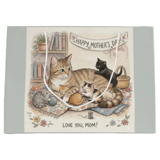 Moederdag Kat en Kittens Groot Cadeauzakje