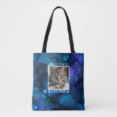 Moederdag Kat Moeder Pootafdrukken Foto Frame Ruim Tote Bag (Voorkant)