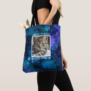 Moederdag Kat Moeder Pootafdrukken Foto Frame Ruim Tote Bag