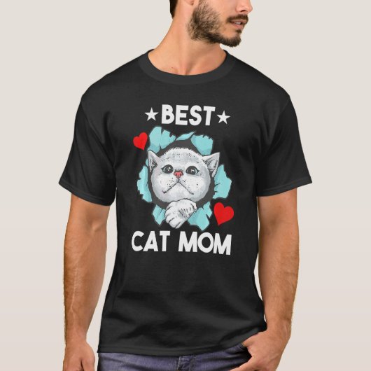Moederdag Kat Moeder T-shirt (Voorkant)