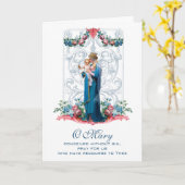Moederdag Katholiek Maagd Maria Religieus Kaart (Gele Bloem)
