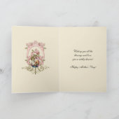 Moederdag Katholieke Heilige Maagd Maria Rozen  Kaart (Binnen)