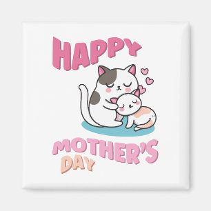 Moederdag, kawaii-stijl magneet