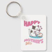 Moederdag, kawaii-stijl sleutelhanger (Voorkant)