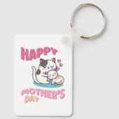 Moederdag, kawaii-stijl sleutelhanger (Achterkant)