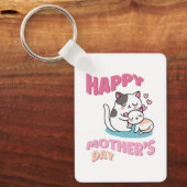 Moederdag, kawaii-stijl sleutelhanger (Voorkant)