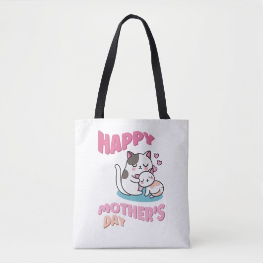 Moederdag, kawaii-stijl tote bag (Voorkant)