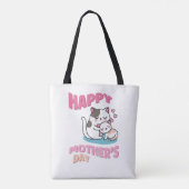 Moederdag, kawaii-stijl tote bag (Achterkant)