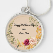 Moederdag Keepsake ronde Sleutelhanger (Voorkant)
