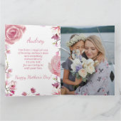 Moederdag Keepsake Waterverf Floral Kaart (Binnen)