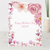 Moederdag Keepsake Waterverf Floral Kaart (Achterkant)