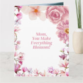 Moederdag Keepsake Waterverf Floral Kaart (Voorkant)