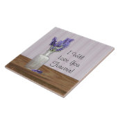Moederdag keramische Tegel voor lavendel Tegeltje (Zijkant)