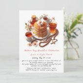 Moederdag Kerk Brunch Uitnodiging - Hawthorn (Staand voorkant)