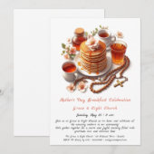 Moederdag kerkbrunch uitnodiging – Meidoorn (Voorkant / Achterkant)