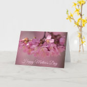 Moederdag Kersenbloesem Delicate Roze Boeket Kaart (Gele Bloem)