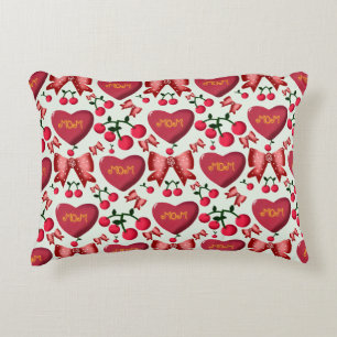 Moederdag kersenboogpatroon cadeau  accent kussen