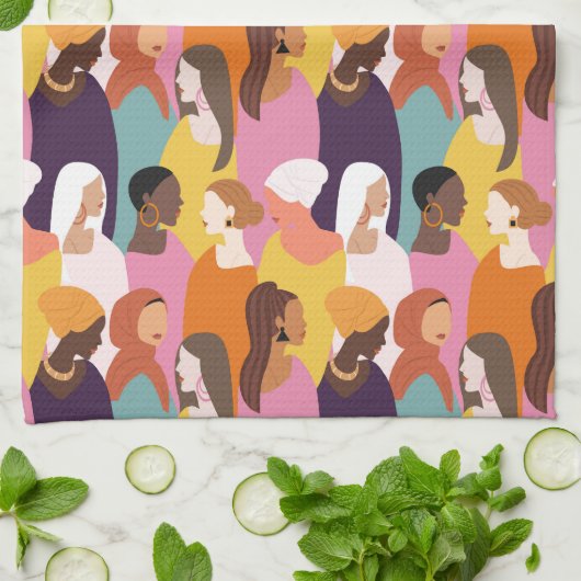 Moederdag keukenhanddoek (Gevouwen)