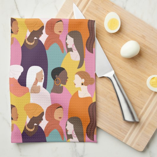 Moederdag keukenhanddoek (Quarter Fold)