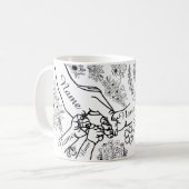 Moederdag Kinderen Die Hand Van Moeder Vasthouden Koffiemok (Voorkant links)