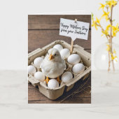 Moederdag Kip van Firstborn Kaart (Gele Bloem)