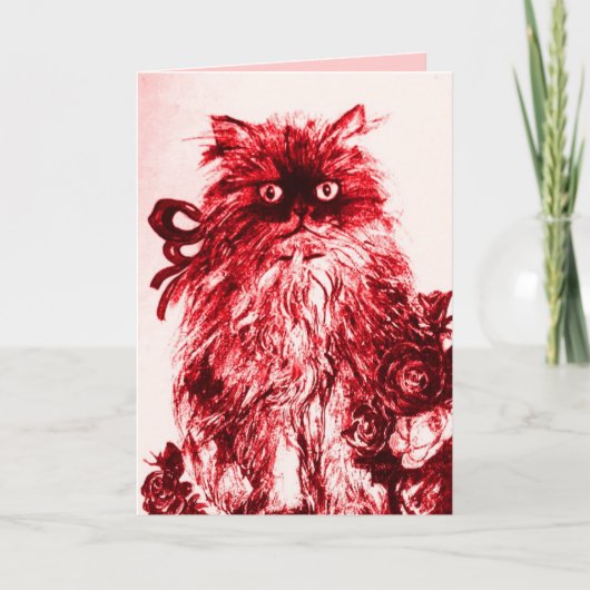 MOEDERDAG KITTY MET RODE ROZEN KAART (Voorkant)