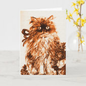 MOEDERDAG KITTY MET ROZEN KAART (Gele Bloem)