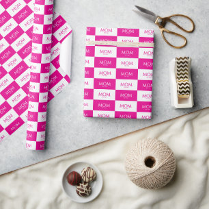 Moederdag Klassieke Doppen Roze Moeder Gevestigd  Cadeaupapier