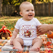 Moederdag Kleine Kalkoenloper Schattige Thanksgiv
