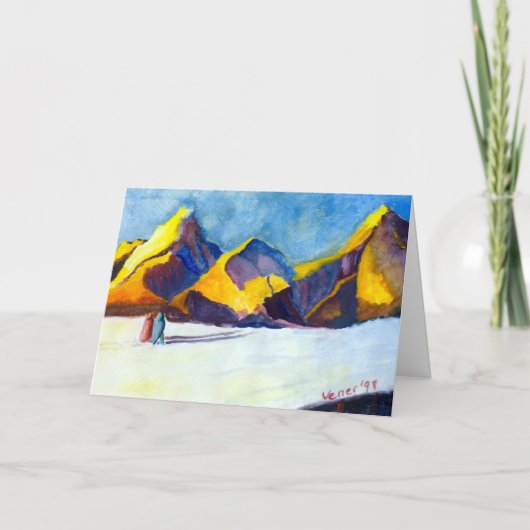 Moederdag Kleurrijk Landschap Feestdagen Kaart (Voorkant)