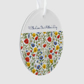 Moederdag Kleurrijke Wildflowers Gepersonaliseerd Ornament (voorkant)