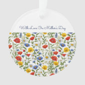 Moederdag Kleurrijke Wildflowers Gepersonaliseerd Ornament (voorkant)