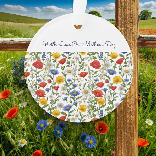 Moederdag Kleurrijke Wildflowers Gepersonaliseerd Ornament