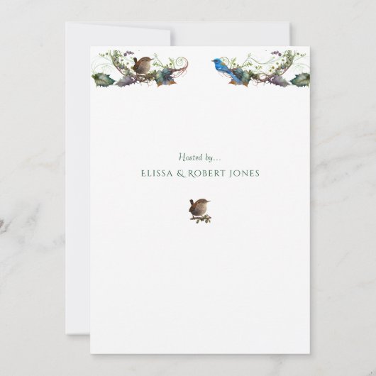 Moederdag Klimop Ranken Mooie Vogels Kaart (Achterkant)