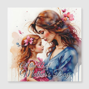 Moederdag knuffel in Waterverf bloemenstijl