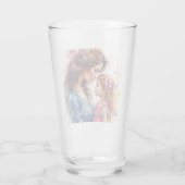 Moederdag Knuffel in Waterverf Bloemstijl Glas (Achterkant)