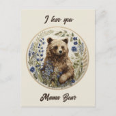 Moederdag Knuffels: Een Mama Beer's Liefde Briefkaart (Voorkant)