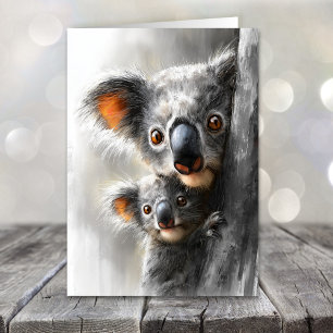 Moederdag koala feestdagen kaart