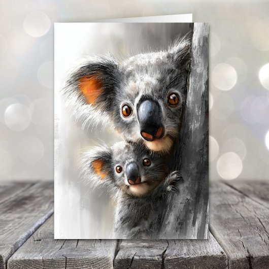 Moederdag koala feestdagen kaart