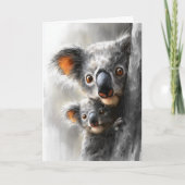 Moederdag koala feestdagen kaart (Voorkant)
