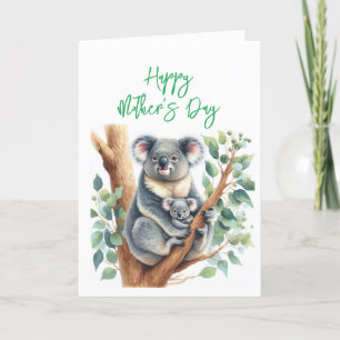 Moederdag Koala Wenskaart Bedankkaart