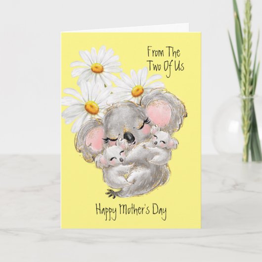 Moederdag Koalas Wenskaart Kaart (Voorkant)