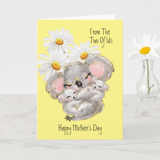 Moederdag Koalas Wenskaart Kaart (Kleine Plant)