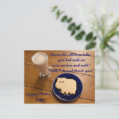 Moederdag koekjes en melkBriefkaart Briefkaart (Staand voorkant)